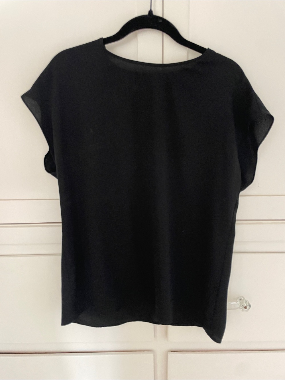 Halogen Black Short-Sleeve Women's Top